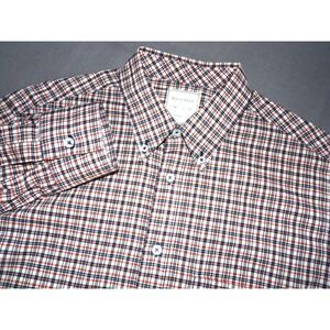 BILLY REID Standard Cut Long Sleeved Plaid Casual Button Up Shirt Men's Medium